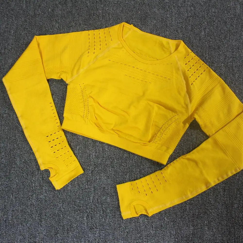 2020 безупречные вязаные топы с ушками для йоги тренировок длинным рукавом женщин