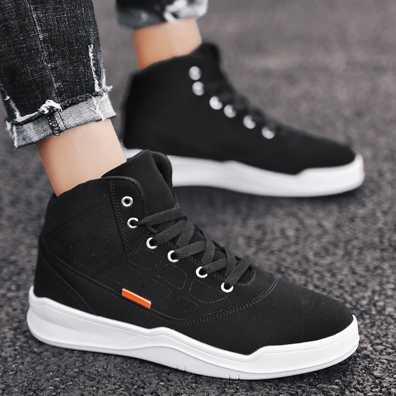 

Casual Sneaker Man Shoe Shoes Fashion Causal For Men Sneakers Socks Leather Sapato 2020 Male Spring Black