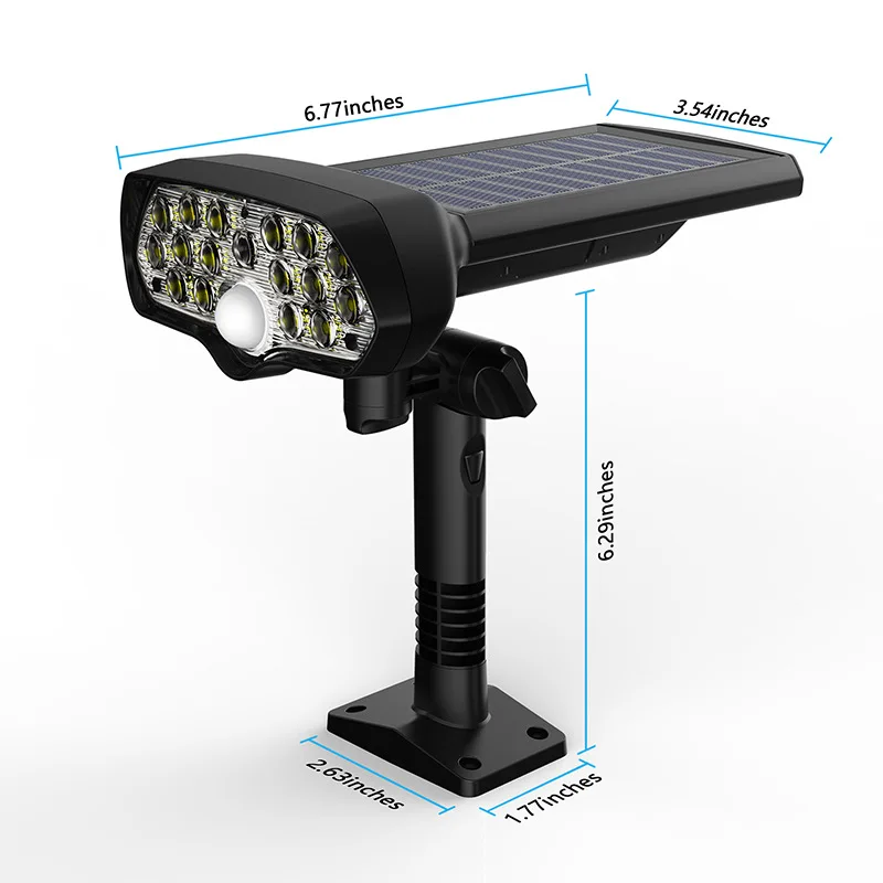 Nieuwe Солнечный 16Corey Led PIR Bewegingssensor Lichten Открытый водонепроницаемый Ip65 Muur солнечный