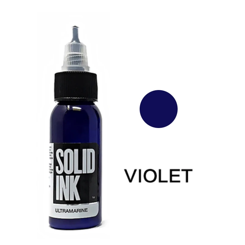 violet Чистый, набор чернил для татуажа, пигмент, профессиональное пигмент краска для тату pigmentos тату краска tinta para labios хна для тату цвет tinta para tatuar - Цвет: violet