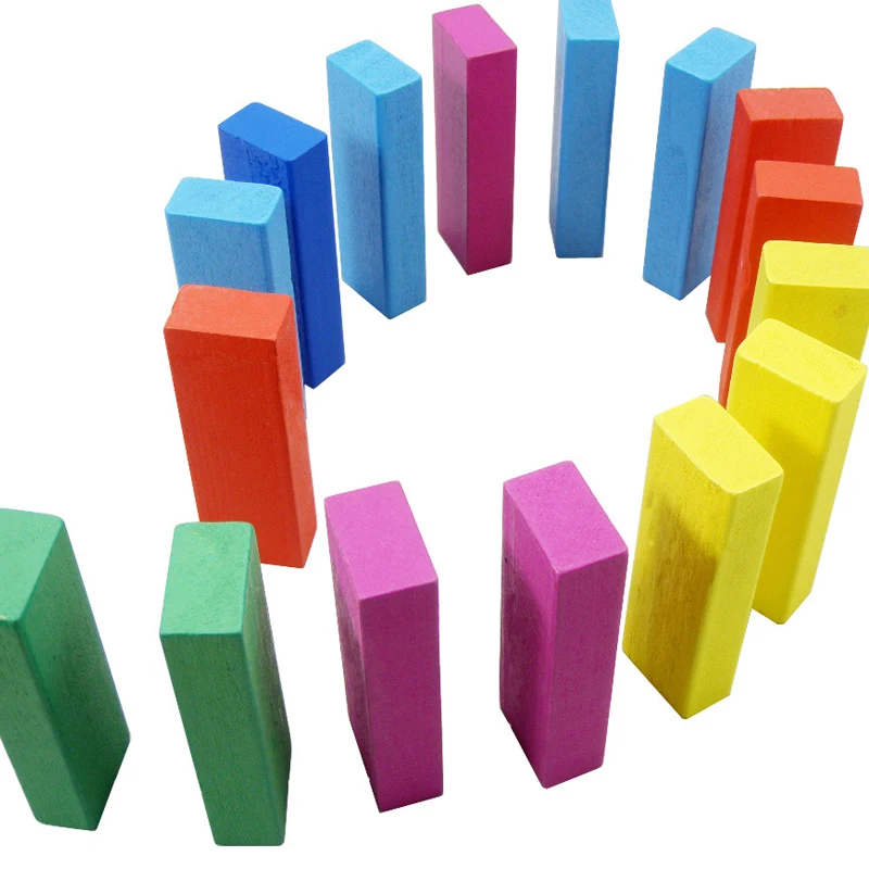 

Jenga Stacking Game Colored Stacking Tumbling Tower Game 48pcs/set Wooden Building Blocks Entertainment Intelligence Interaction
