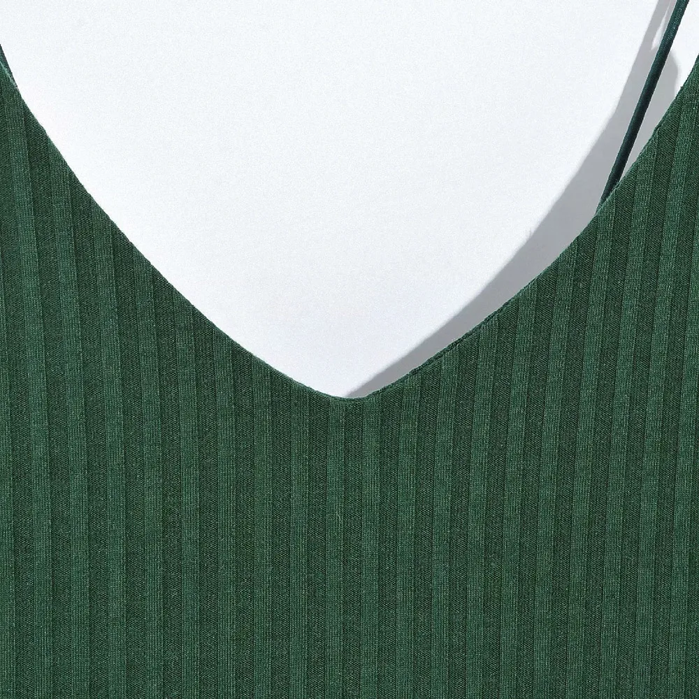 Summer Sexy Black Green V Neck Bodysuit 2021 New Arrival Fashion Skinny Playsuits With Thin Strap Womens sleeveless Party Tops