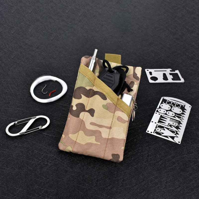 

Outdoor Sports Running Molle Pack Waist Belt Bag Front Pocket Wallet with Zipper