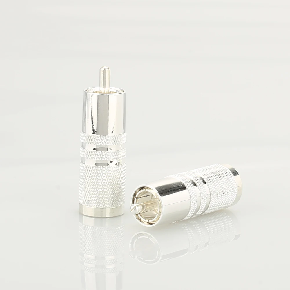 4 шт. посеребренные аудиоразъёмы RCA типа сделай сам|Коннекторы и разъёмы| |