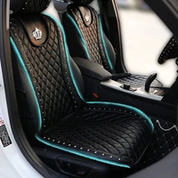 durable leather material car interior single seat cover cushion pad mat for auto supplies with special crown design