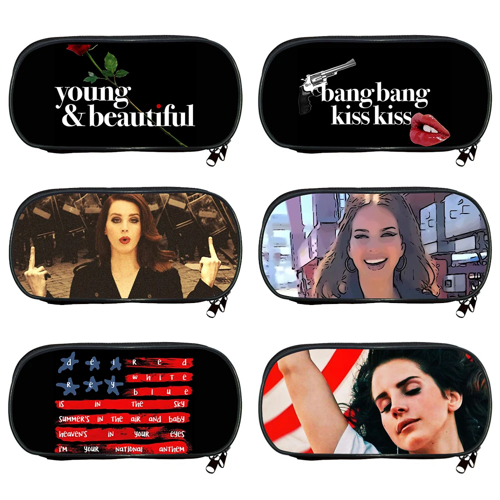 

Lana Del Rey fuck i love you Pencil Case Wallet Cartoon Cosplay Large Capacity Students Pencil Box Makeup Bag School Supplies