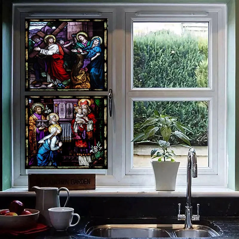 На заказ матовые витражная плёнка на стекла окна ПВХ самоклеющиеся оконные