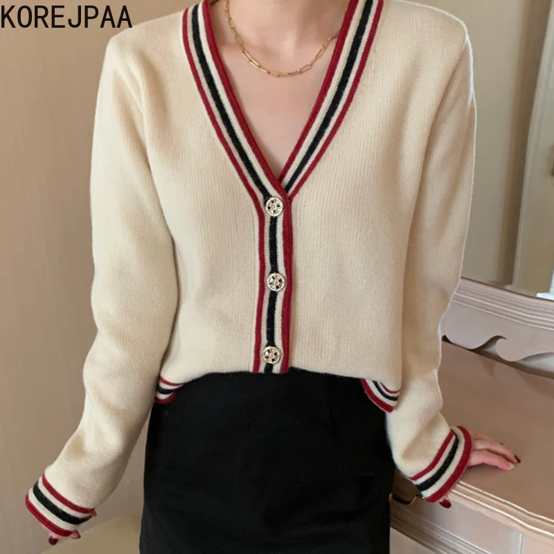 

Свитер женский трикотажный в полоску, с длинным рукавом