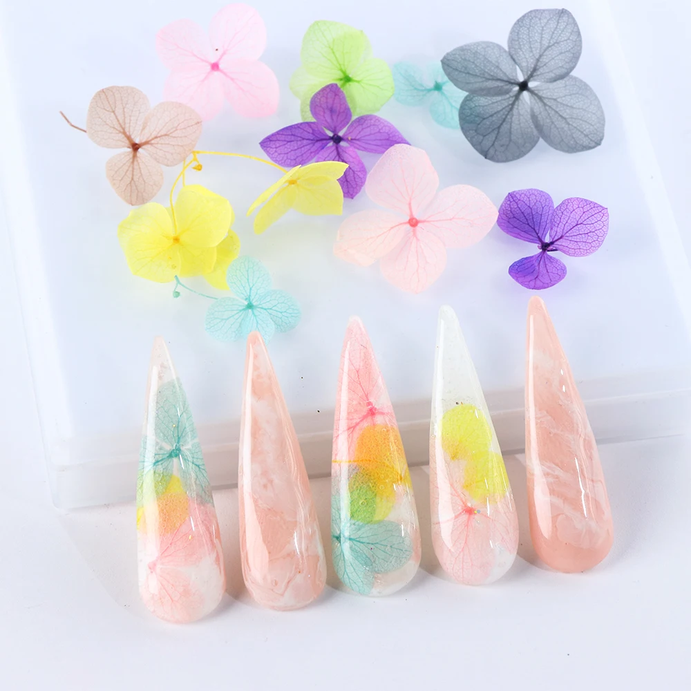 Dried Flowers Leaf Nail Decorations Natural Floral Stickers DIY Summer Art Designs Jewelery UV Gel Polish Manicure NF1505 | Красота и