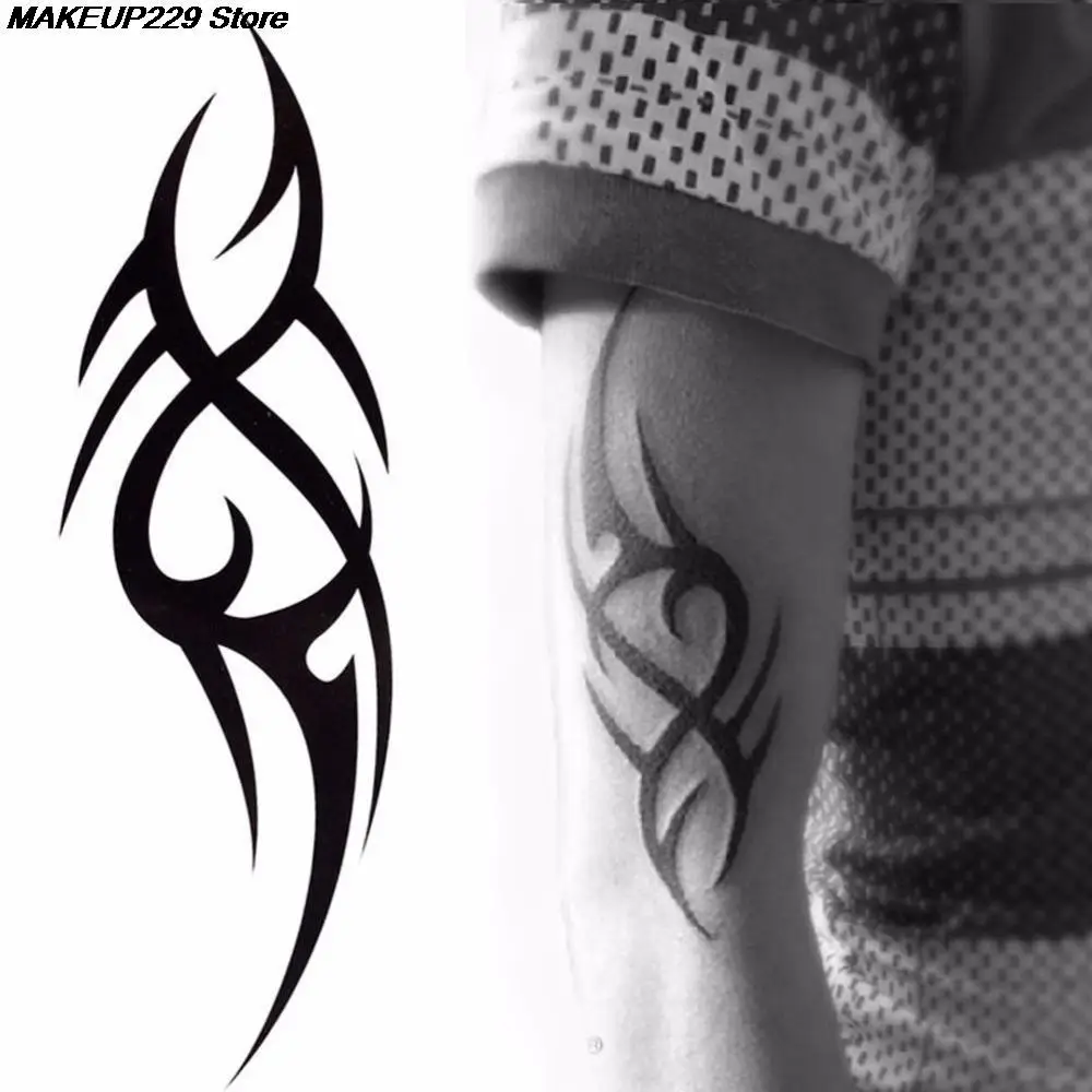 Фото Стильные 3D Новые мужские временные тотемные татуировки с полурукавом наклейки