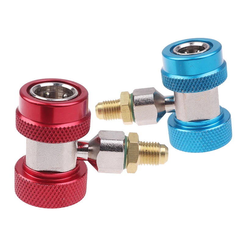 2 шт Латунь + металл R134A быстроразъемный адаптер для кондиционера