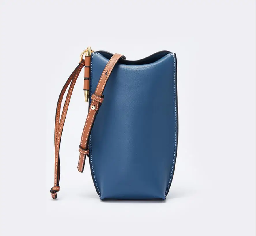 Мини-телефон сумки для женщин 2019 Дамская маленькая настоящая кожаная сумка через