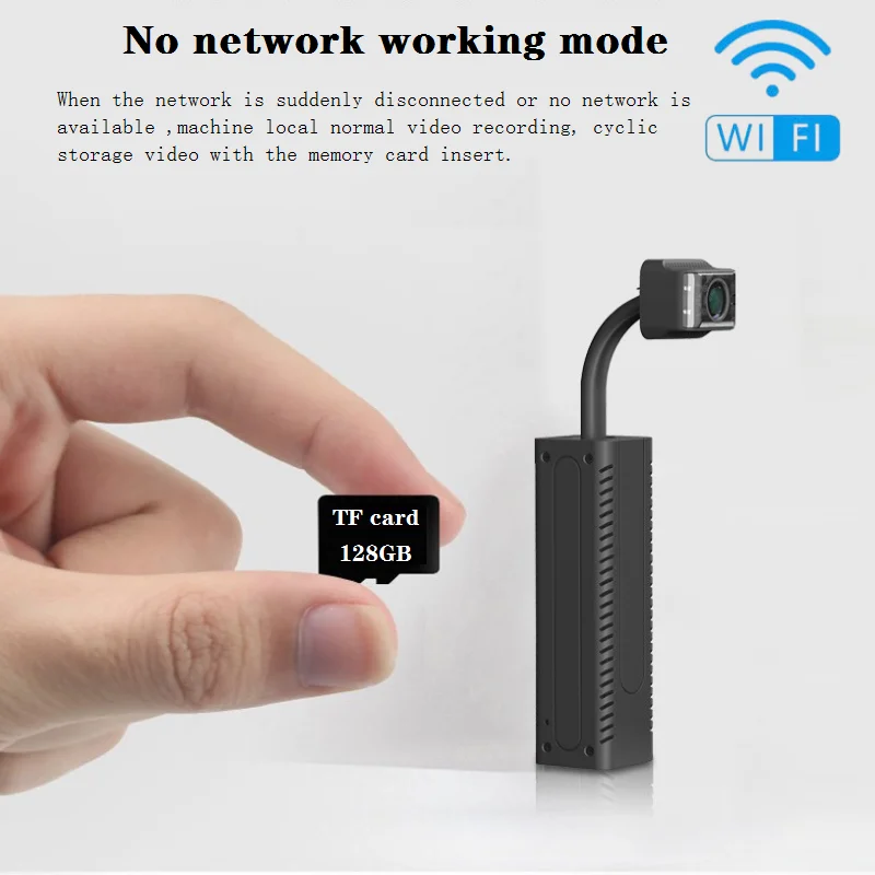 

Wireless Remote Control HD 1080P Micro Camera WiFi Surveillance IP Mini Cameras Camcorde Night Vision Cam Free Monitoring Angle
