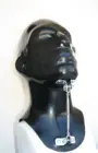 Резиновая маска Gummi 100%, латексная черная, для косплея, вечеринки, xs-xxl, 0,45 мм