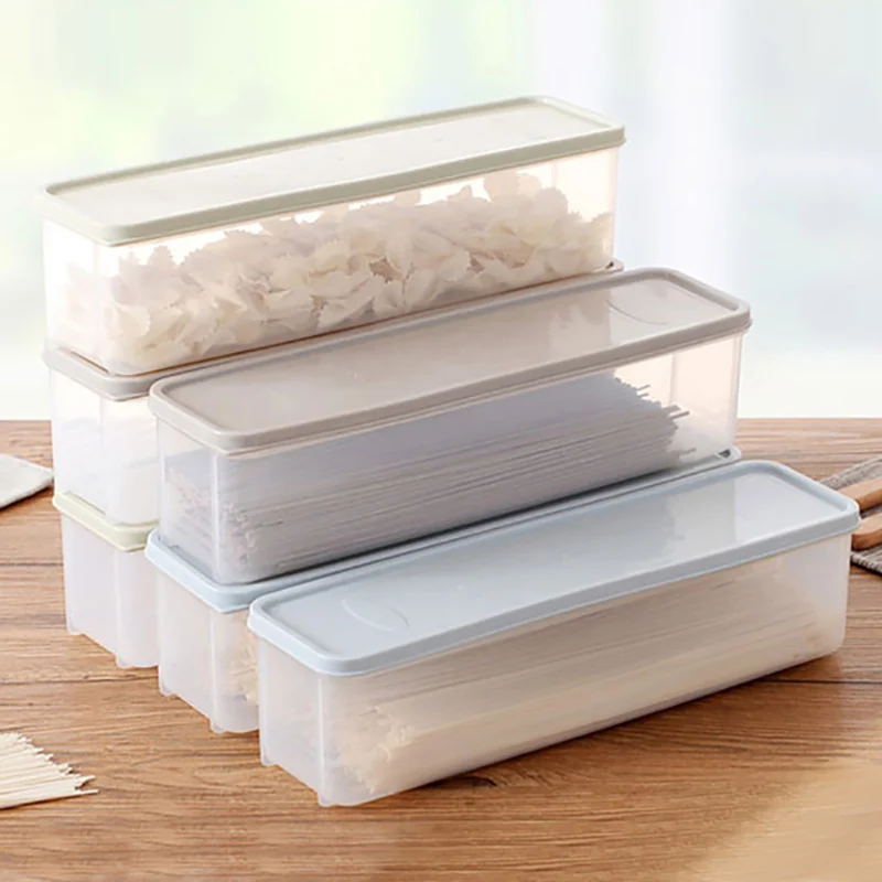 

Kitchen Food Storage Container Noodle Storage Box Preservation Box with Lid Plastic Kitchen Organizer Sorting Classification Box