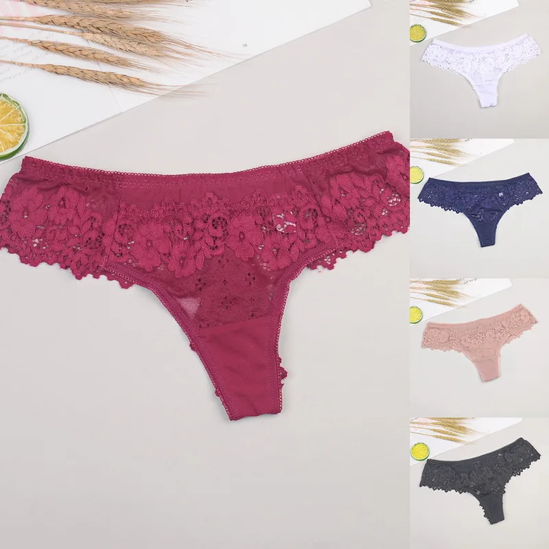 

Hot Sexy Women's Lace Panties Underwear Seamless Sport Briefs Low Waist Solid Female Panty Comfort Lady Lingerie Tanga