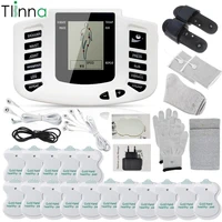 digital electric massager ems tens acupuncture body massage nerve muscle stimulator with glove sock bracer kneepads health care