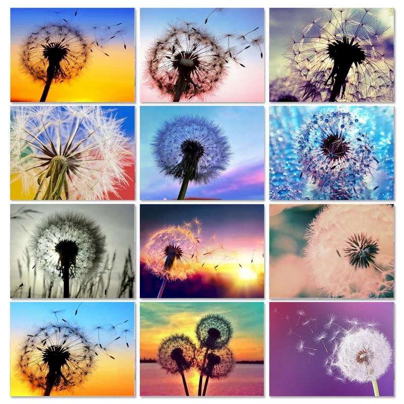 

Dandelion Oil Painting By Numbers Painting On Number Adults Landscape DIY Unique Gift Acrylic Paint By Numbers Bedroom Decor