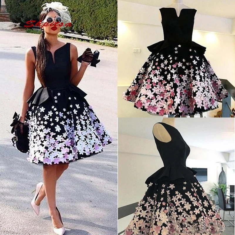 Черные короткие коктейльные платья сексуальное женское платье для выпускного