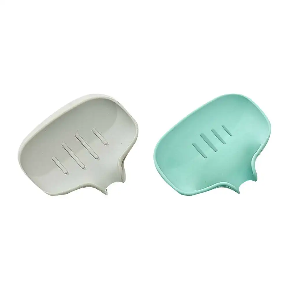 

Non-Slip Bathroom Shower Sponge Soap Dish Tray Draining Rack Holder Creative Soap Plate Box Drain Shelf Bathroom Organizer