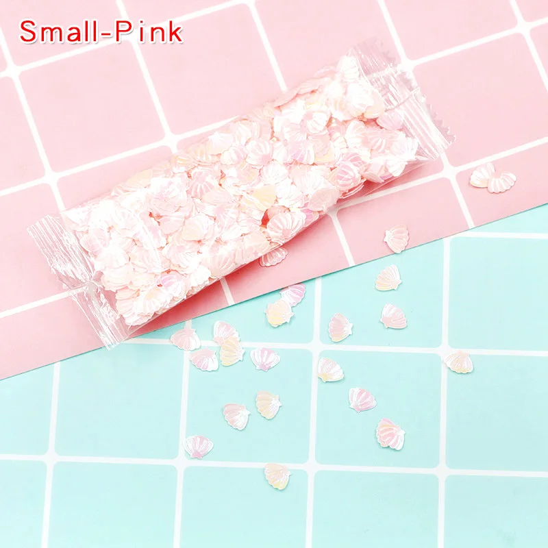 9-Small-Pink 10 г красочные оболочки Блестки прозрачные поставки слаймов Декор наполнитель дополнение игрушки DIY Lizun оболочки блеск Подвески клейкие аксессуары - Цвет: 9-Small-Pink