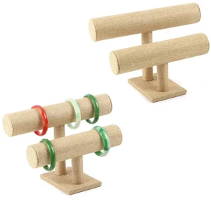 SZanbana бежевая Подставка для ювелирных изделий, T-образный держатель для браслетов, часов, ожерелий, безопасная полка, образец, органайзер, цепочка, стеллаж для хранения