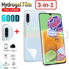 Гидрогелевая пленка 3-в-1, Защитная пленка для экрана и объектива камеры Samsung galaxy A90 5G, A80, A70 S, A50 S, A40, A30, A20 S, e