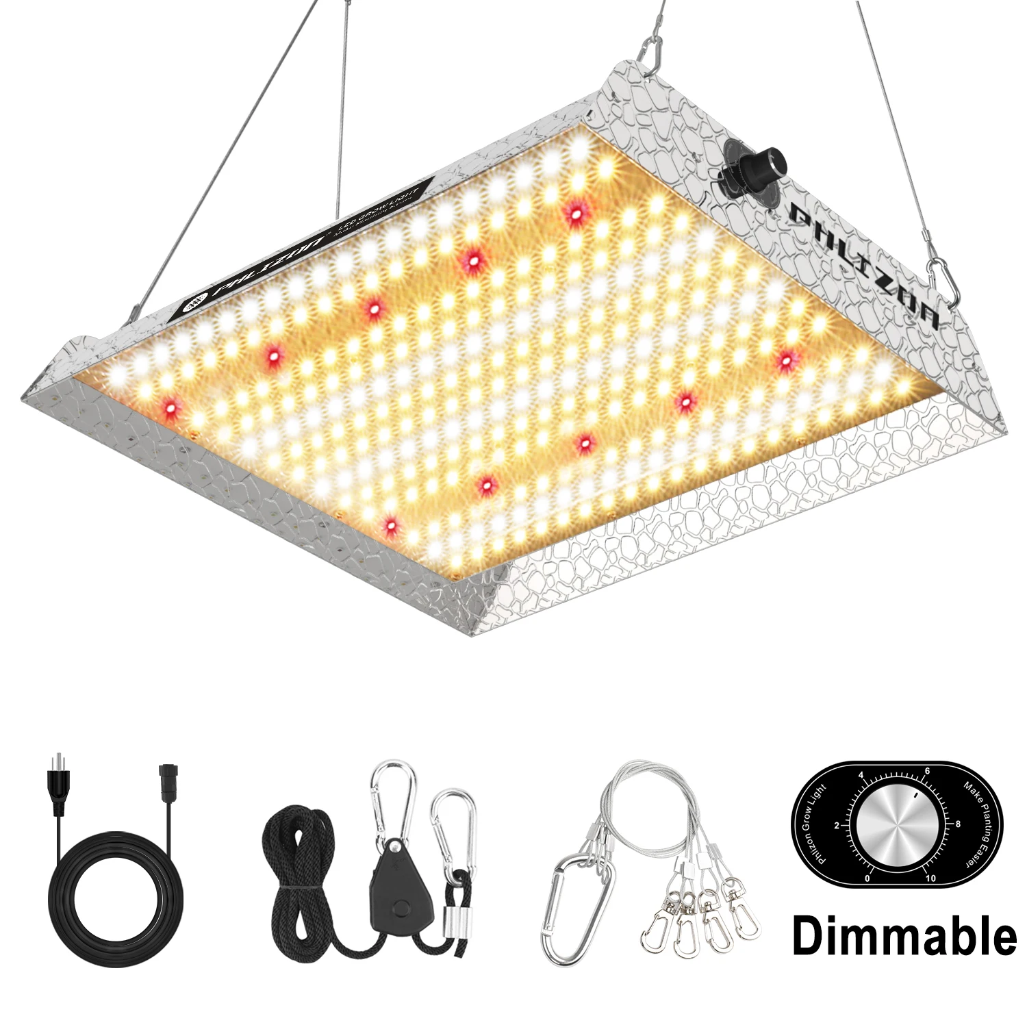 

Phlizon 1000w dimmable led grow light waterproof led grow lamp full spectrum Zero Noise