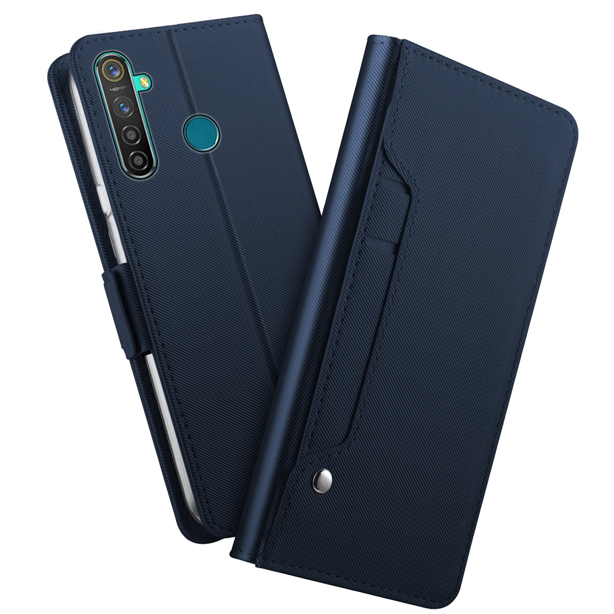 Для Oppo Reno 2 Reno Ace Realme XT чехол кожаный бумажник откидная подставка с зеркальной крышкой для Oppo Realme 5 Pro Чехол для карт противоударный