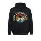 Свитшот Хоккей с пятью отверстиями, винтажная забавная толстовка с воротником-стойкой и хоккеем с шайбой, толстовки для взрослых 2021, одежда для гиков