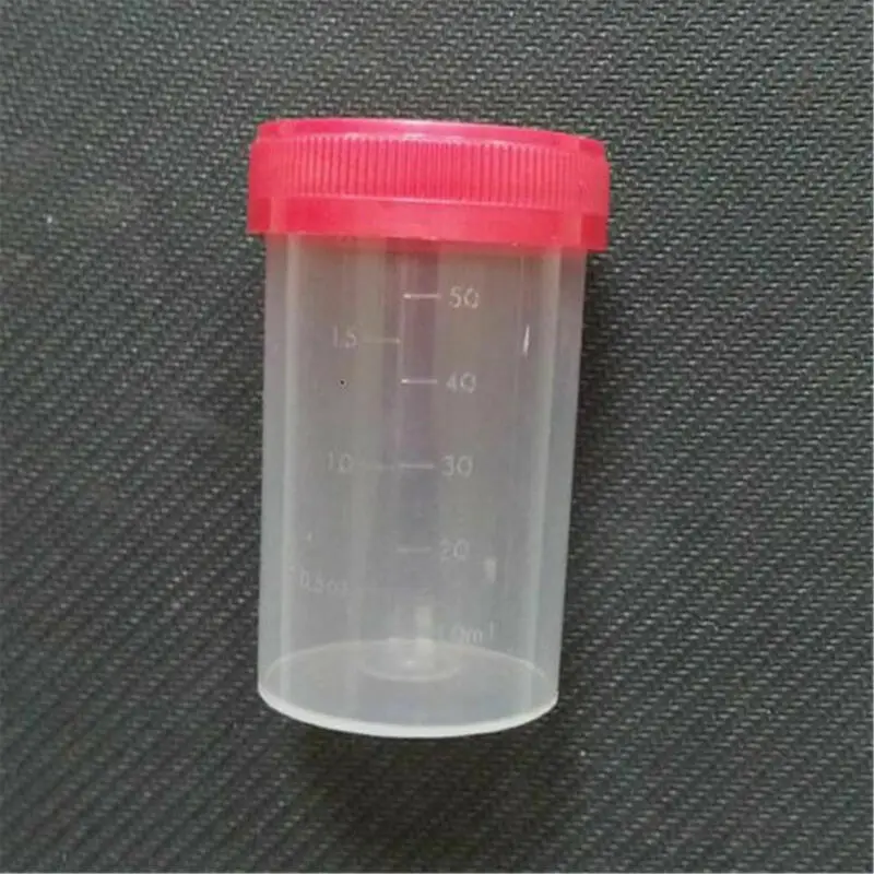 

1PCS 60ml Plastic Specimen Sample Jar Craft Container Urine Pot Cup W/ Lid