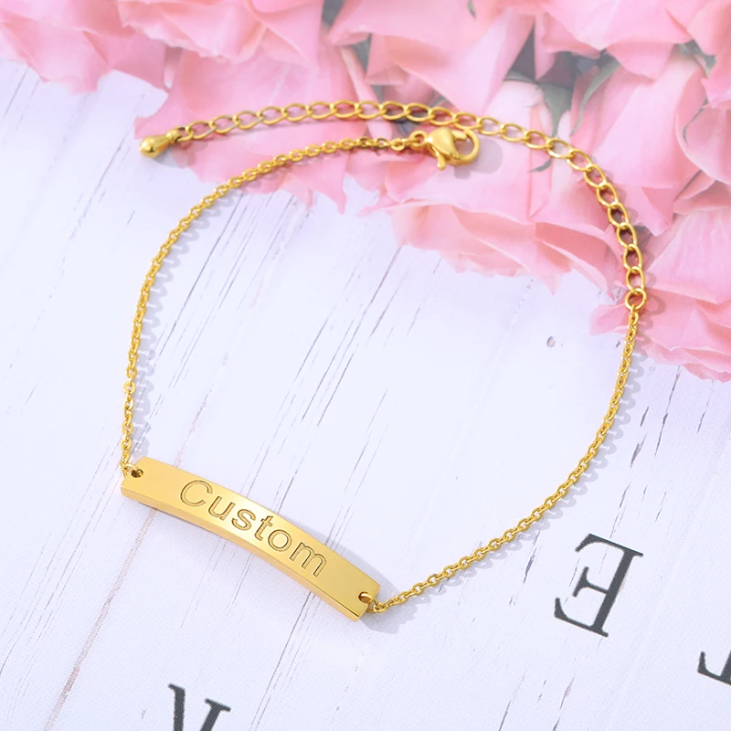 Женский и мужской браслет цепочка из нержавеющей стали с регулируемым