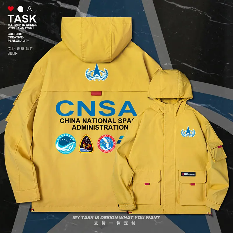 

China National Space Administration CNSA men jacket hooded clothing new chaquetas hombre casual long sleeve top clothes autumn