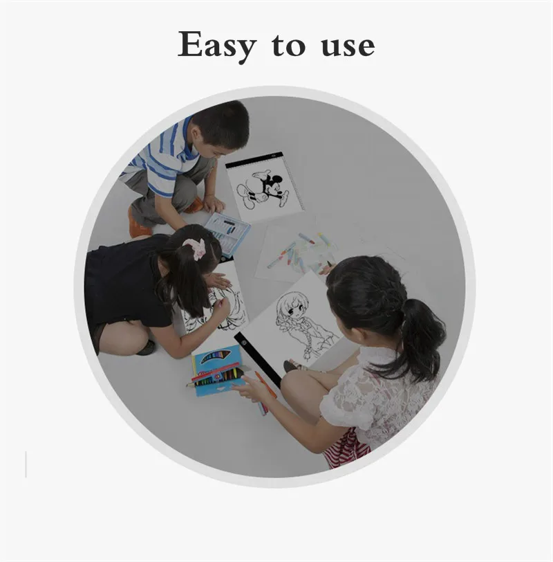 

Creative Toy A4 Size 3 Level Dimmable Copy Board Kids Tablet Sketching Practice Drawing Board LED Light Pad for Diamond Painting