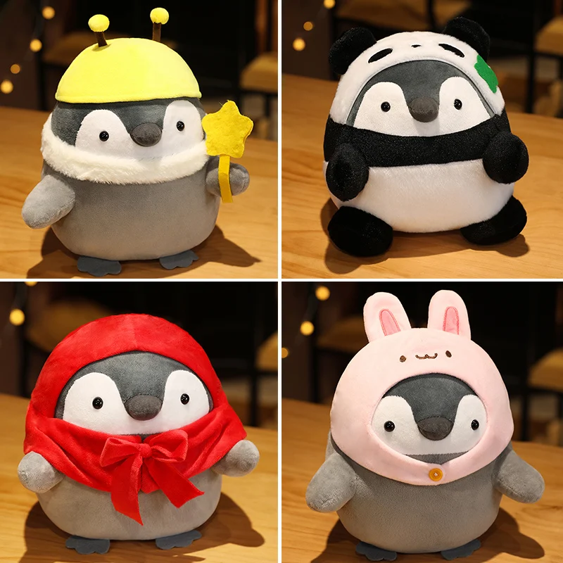 

Kawaii Penguin Stuffed Plush Doll Cosplay Rabbit&Panda&Bee Toy Baby Soft Animal Penguin Pillow Cushion Kids Girl Birthday Gift