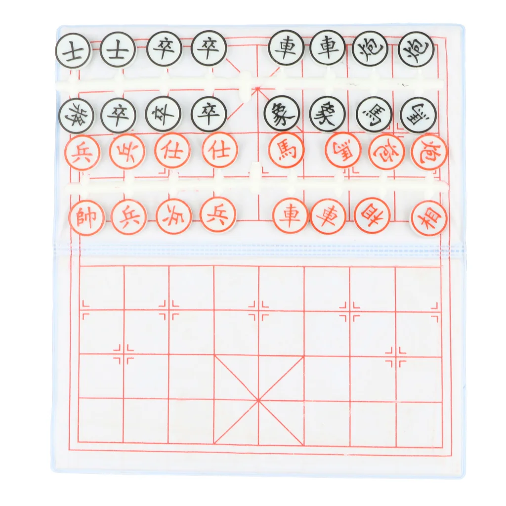 Пластиковая китайская шахматная игра Xiangqi для путешествий образовательные