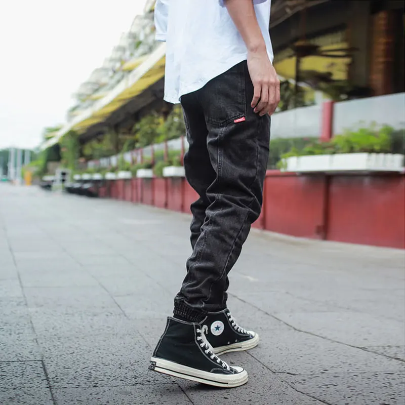 Japanese Style Vintage Fashion Men Jeans Spliced Designer Casual Denim Cargo Pants Men Overalls Streetwear Hip Hop Joggers Jeans