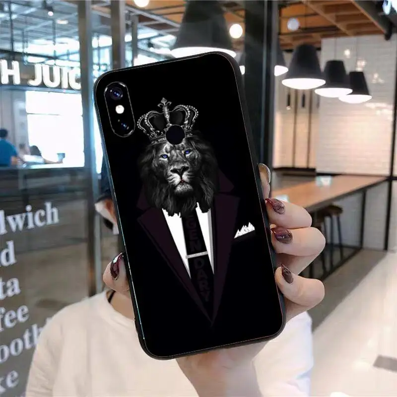 

Suit shirt tie lion crown Phone Case For Xiaomi Redmi 7 8 9t 9se k20 mi8 max3 lite 9 note 9s 10 pro