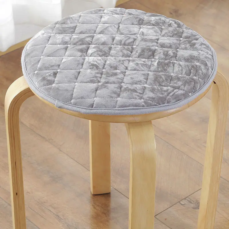 Winter Gold velvet Chair Pad Round Sponge Seat Dining Cushion Stool Fart Student dormitory | Дом и сад