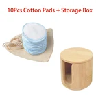 10 шт.компл. средство для снятия макияжа с колодки Многоразовые Ватные диски моющиеся патронов колодки средство для снятия макияжа с ватными тампонами Очищающая Подушечка Для Лица