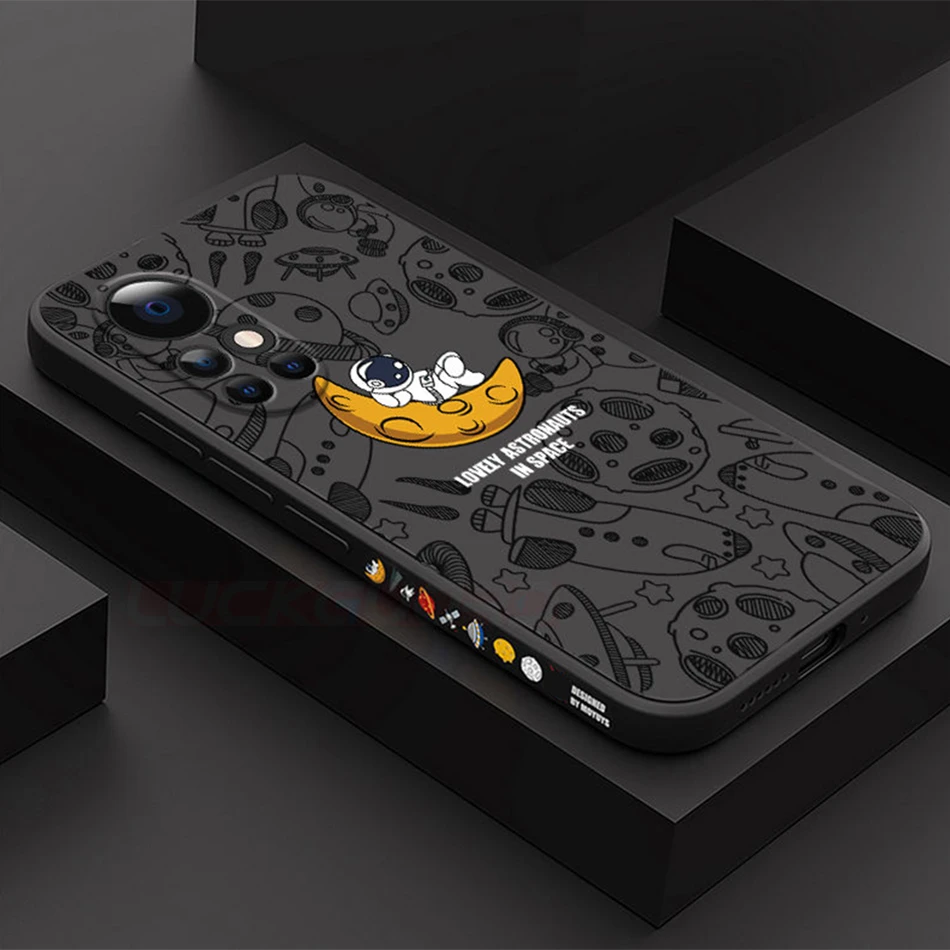 square bumper silicone cute astronaut phone case for huawei p20 p30 p40 mate 40 pro honor 20 30 nova 7 8 pro p30 lite soft cover free global shipping