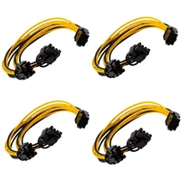 ppyy 6 pin pcie to 2 x pcie 8 62 pin motherboard graphics video card pci e splitter hub power extension cable4 pack 20cm