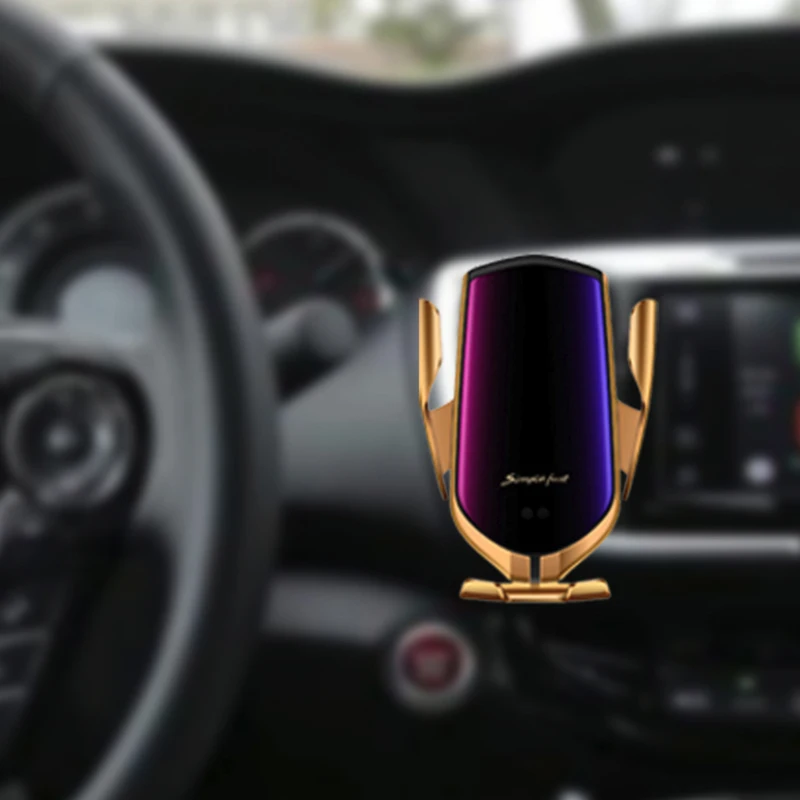 1 шт., беспроводное автомобильное зарядное устройство, автомобильный держатель для телефона, Qi, быстрая зарядка, инфракрасный датчик, автоматический зажим, держатель для зарядки мобильного телефона, подставка
