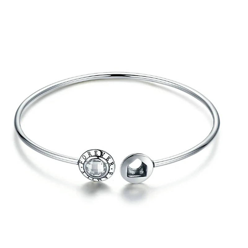 Новинка натуральная 925 пробы серебро семья навсегда прозрачный CZ