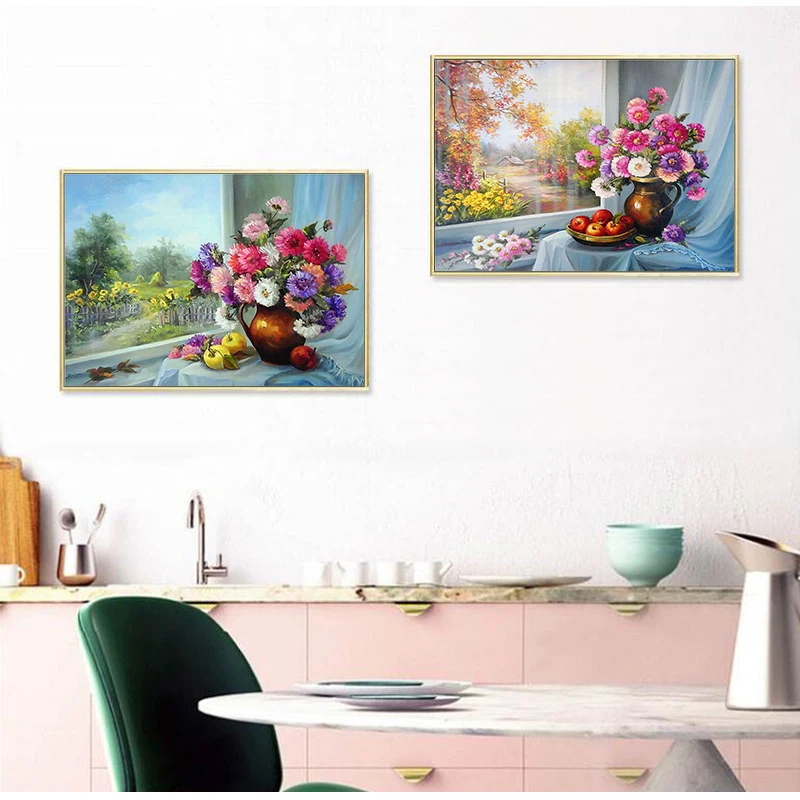Nordic Posters And Prints Romantic Oil Painting Flowers Canvas Art Wall Paintings Home Decorative Pictures | Дом и сад
