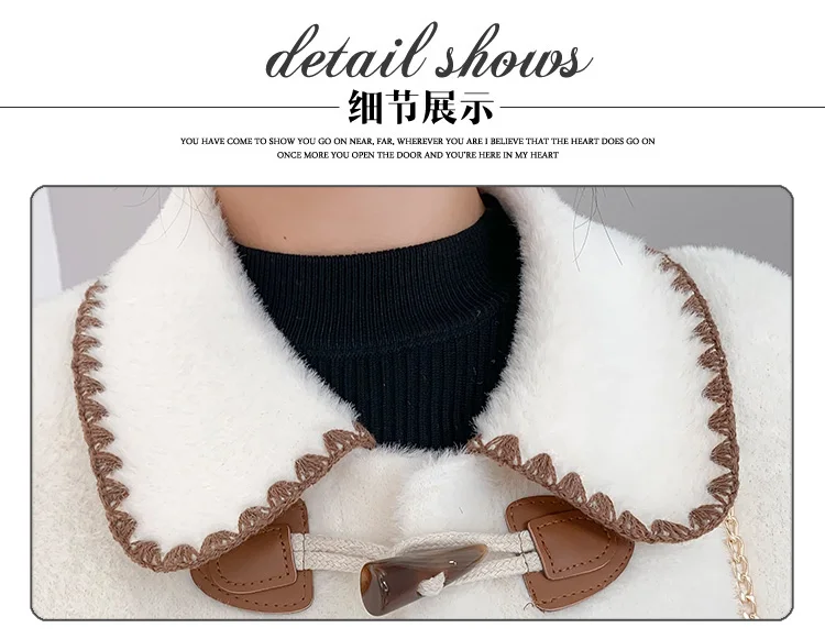 Новинка 2020 женская зимняя куртка на пуговицах с рогами из искусственного меха