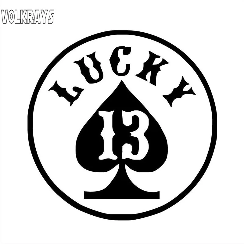 Модная Автомобильная наклейка Volkrays счастливый номер 13 Вегас красивые