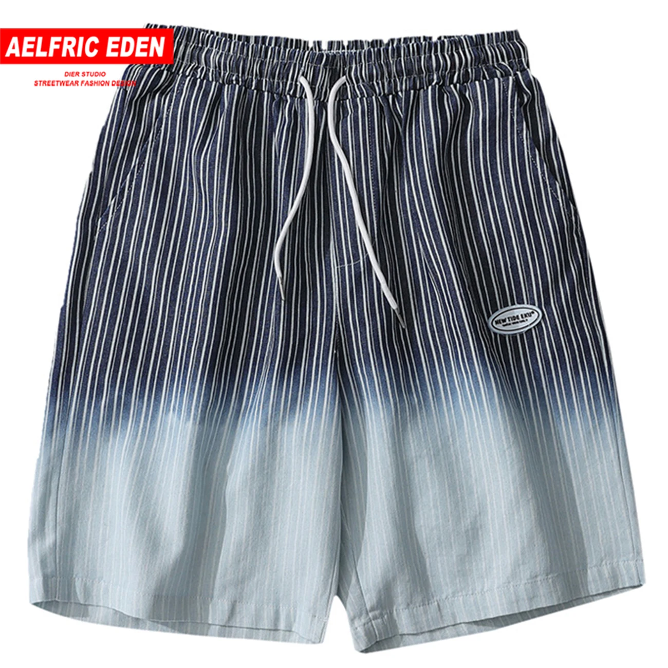 Мужские повседневные шорты в полоску стиле хип-хоп уличные брюки до колена
