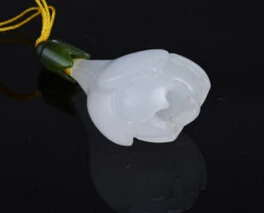 Jew3115 Hetian green jade jasper necklace pendant white chinese emerald flower floral | Украшения и аксессуары