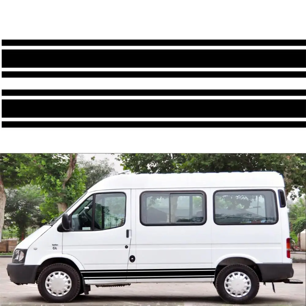 

Auto Stripe Sticker Car Racing Body Side Stripe Decal Fit VW Transporter T5 T6 T4 Decal Vinyl Camper Vinyl Modified Stripe